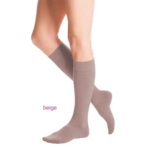 Medi Duomed Opaque Knee High Black, Beige Almond closed or open toe petite - 30-40 mmHg Knee High